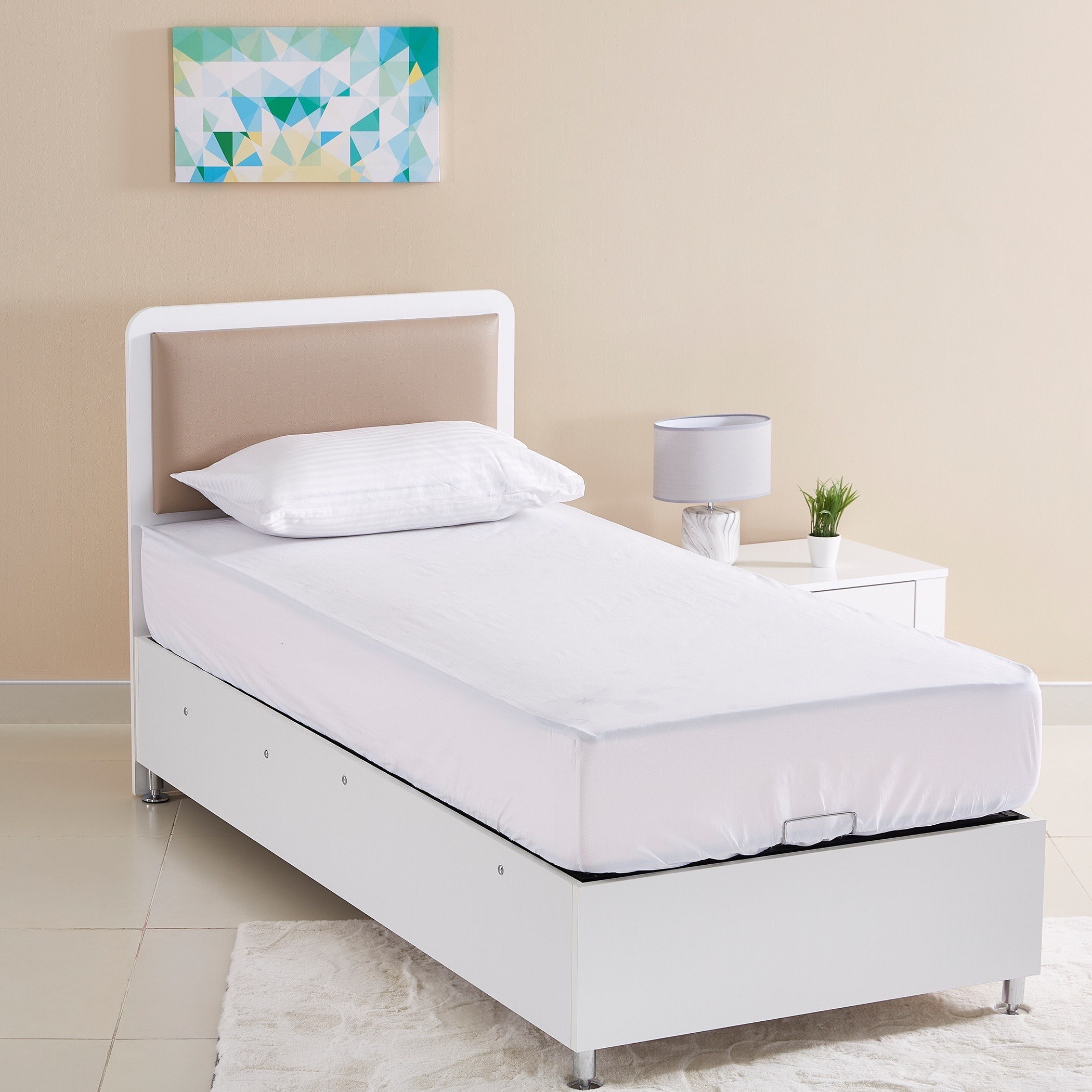 مرتبة توين إسفنج ونوابض جيبية من آي هابي - 120x200x24 سم-hbxfurniture-mattresses-twin-image-7