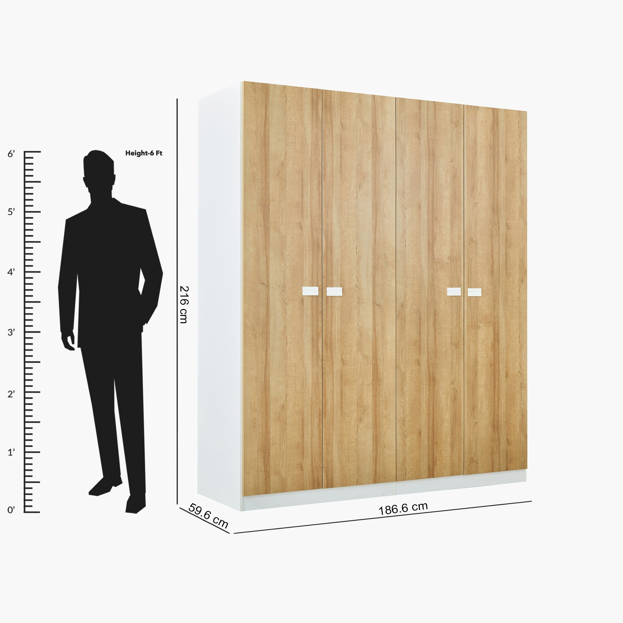 خزانة ملابس صغيرة بـ 4 أدراج بدون مرآة من ليون-hbxfurniture-wardrobes-image-9