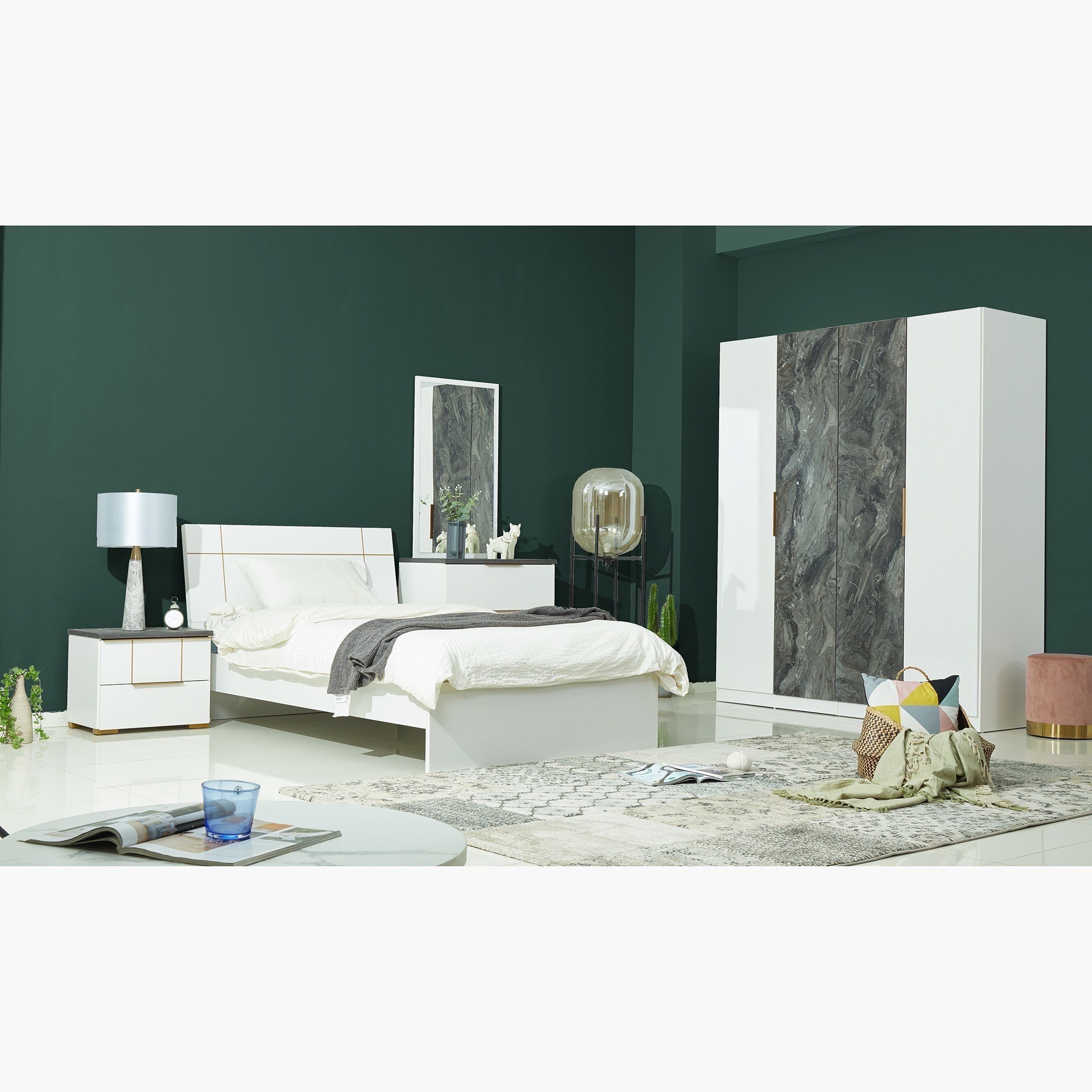 مرآة لطاولة تزيين صغيرة بـ3 أدراج من فوندي-hbxfurniture-kidsroom-kidsdressersandmirrors-image-5