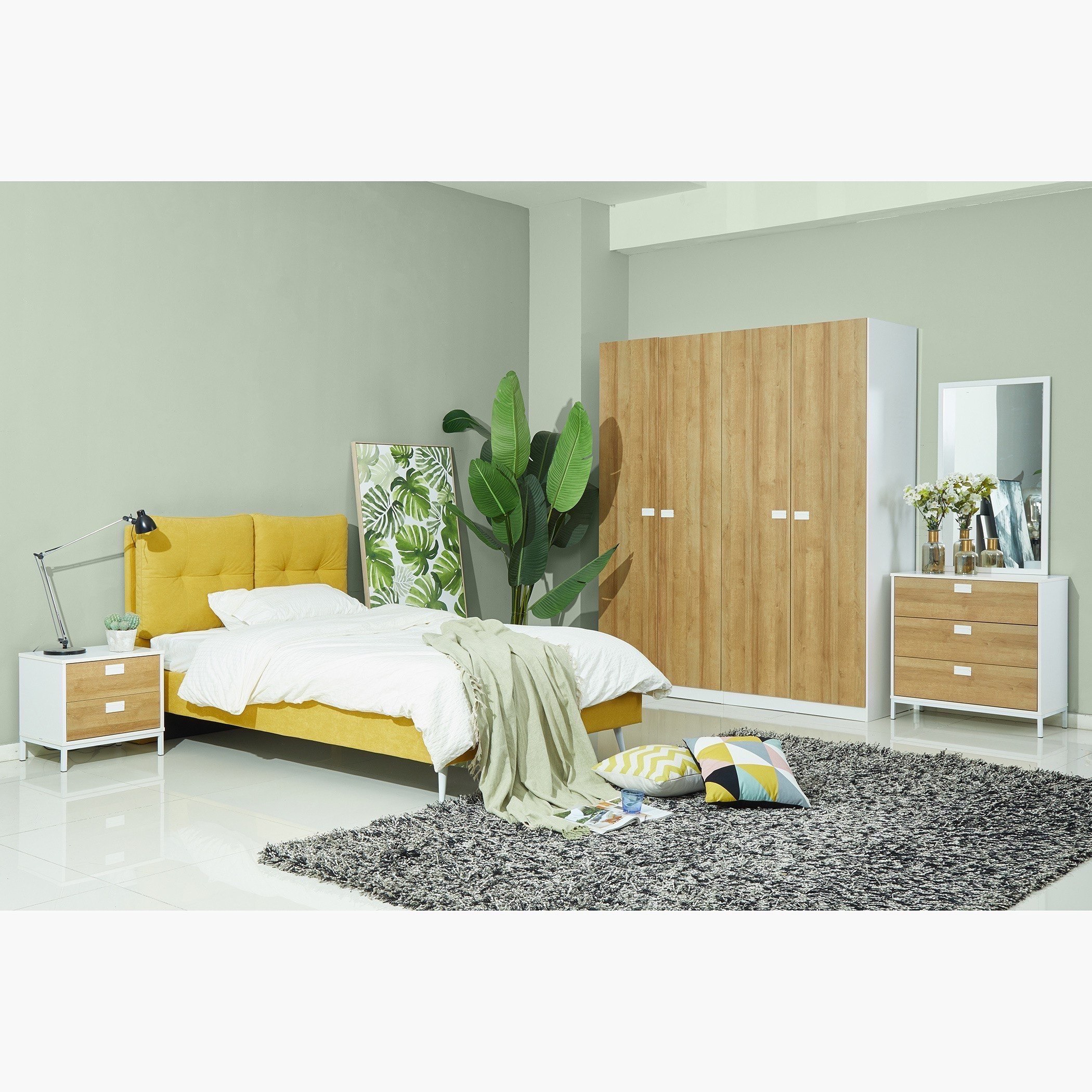 مرآة لطاولة تزيين صغيرة بـ3 أدراج من ليون-hbxfurniture-kidsroom-kidsdressersandmirrors-image-4