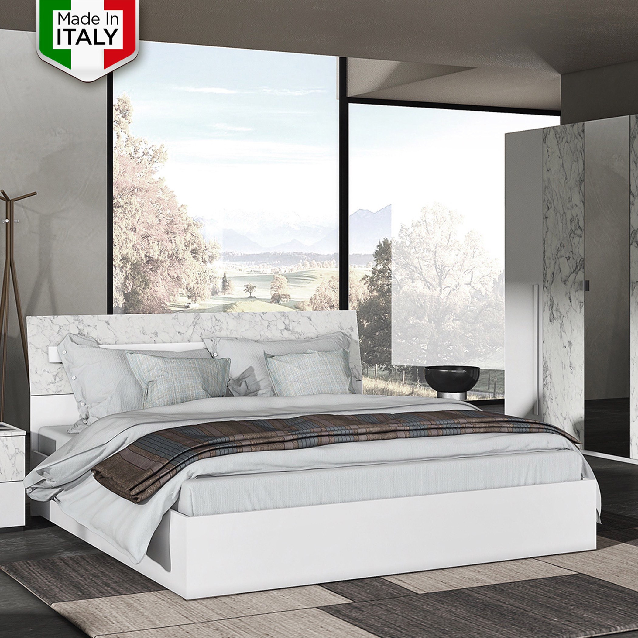 Novara 5-Piece King Bedroom Set - 180x200 cm-hbxbedroom-bedsandbedsets-bedroomsets-king-image-1