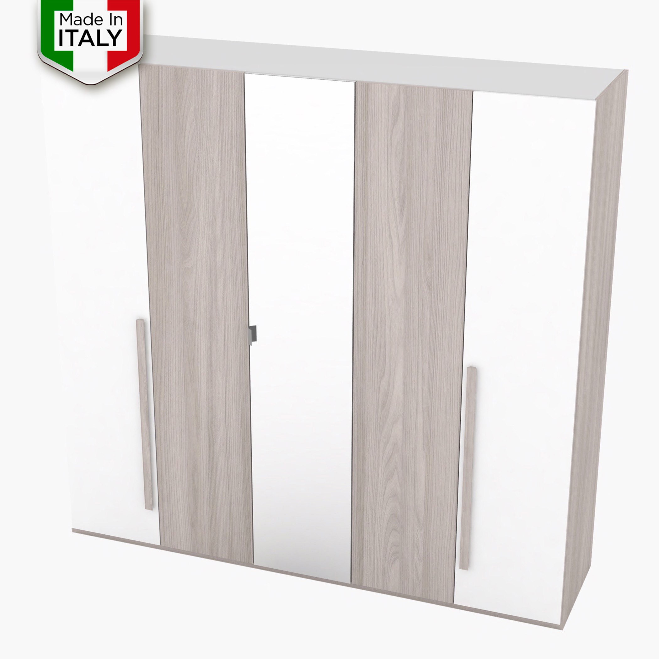 دولاب بـ 5 أبواب ومرآة من بيسكارا-hbxfurniture-wardrobes-image-1