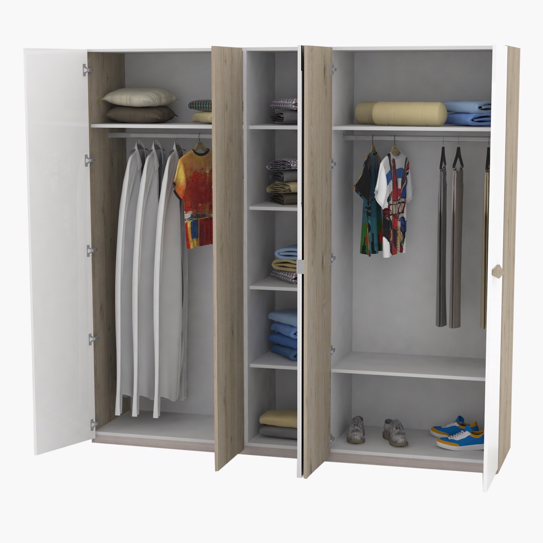 دولاب بـ 5 أبواب ومرآة من ترينتو-hbxfurniture-wardrobes-image-5