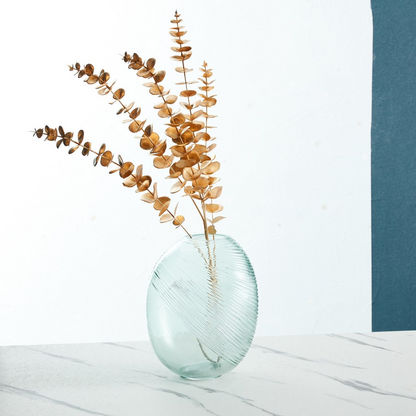 Mauve Glass Organic Bubble Vase - 18.5x16x24.5 cms