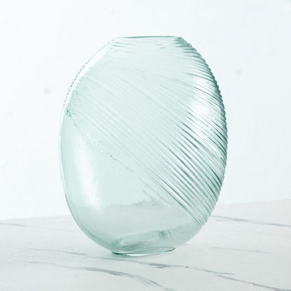 Mauve Glass Organic Bubble Vase - 18.5x16x24.5 cms