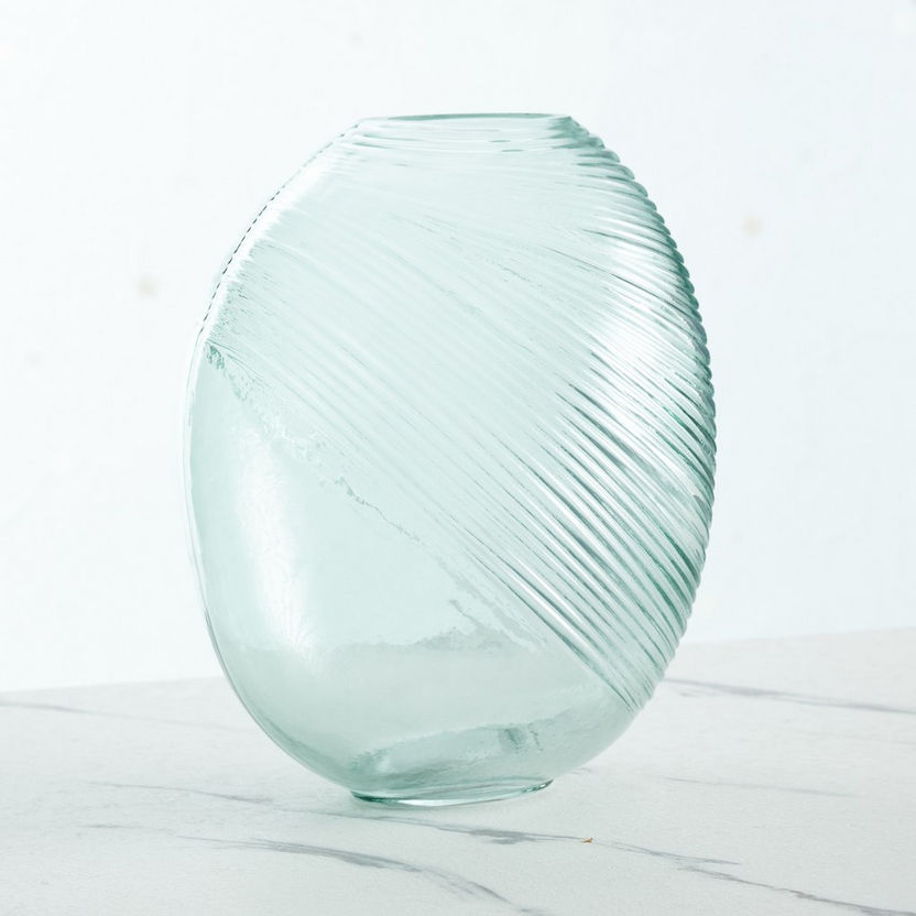 Mauve Glass Organic Bubble Vase - 18.5x16x24.5 cm-Vases-image-1