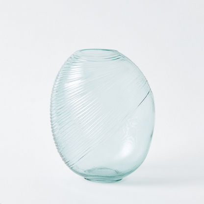 Mauve Glass Organic Bubble Vase - 18.5x16x24.5 cm