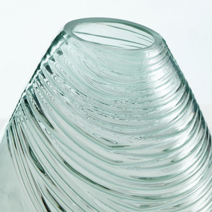 Mauve Glass Organic Conical Vase - 22.5x6.4x17 cm-Vases-image-2