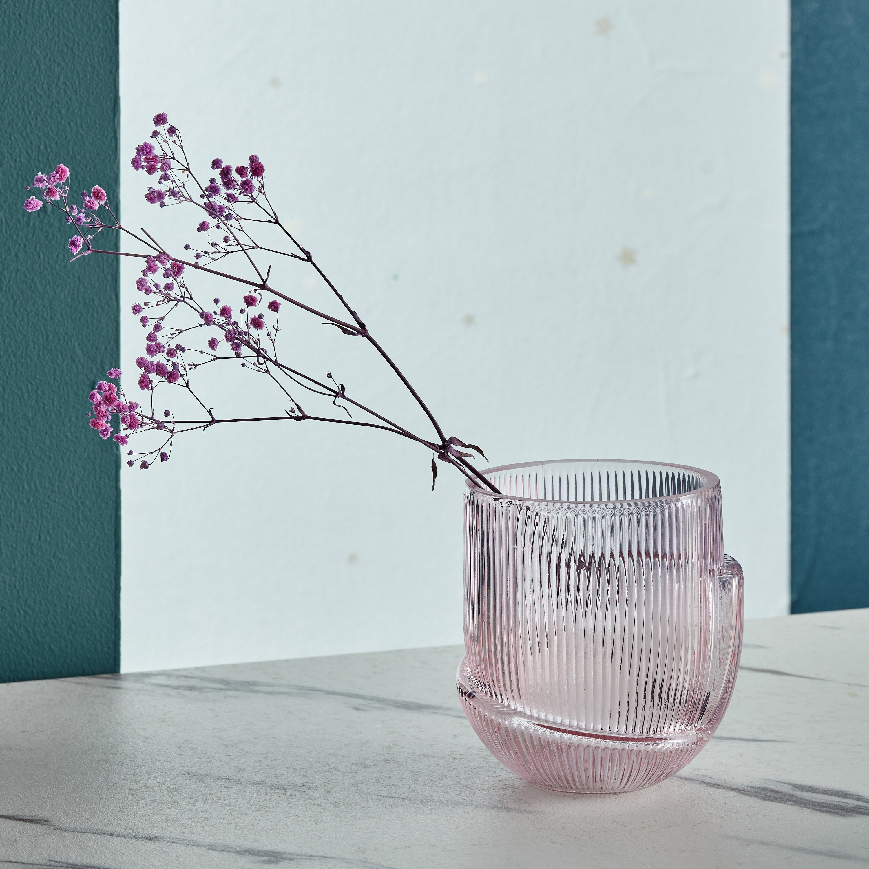 مزهرية زجاج بتصميم فطر مقلوب من موف - 13x10.5x4.5 سم-hbxbedroom-decorandaccessories-vases-image-1
