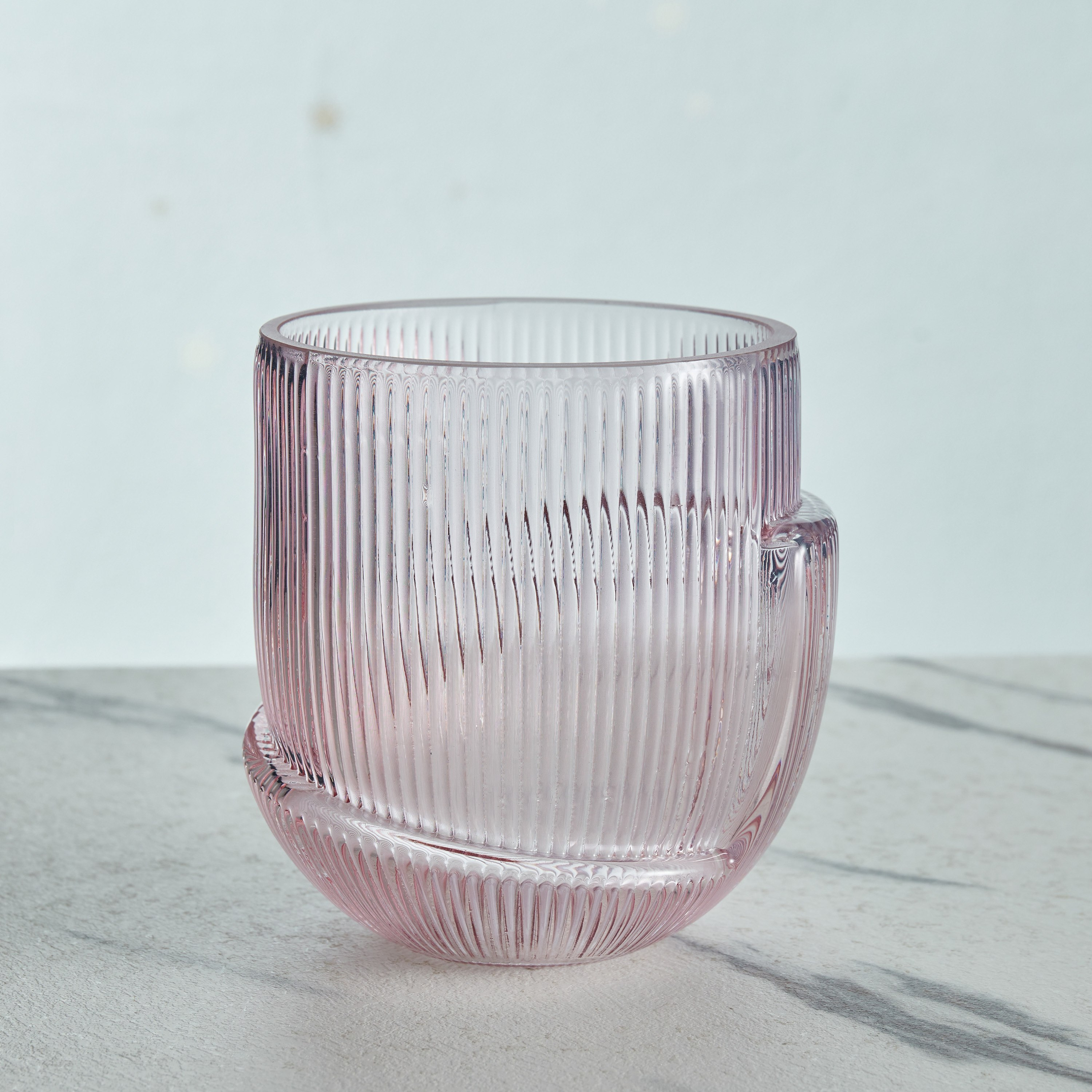 مزهرية زجاج بتصميم فطر مقلوب من موف - 13x10.5x4.5 سم-hbxbedroom-decorandaccessories-vases-image-2