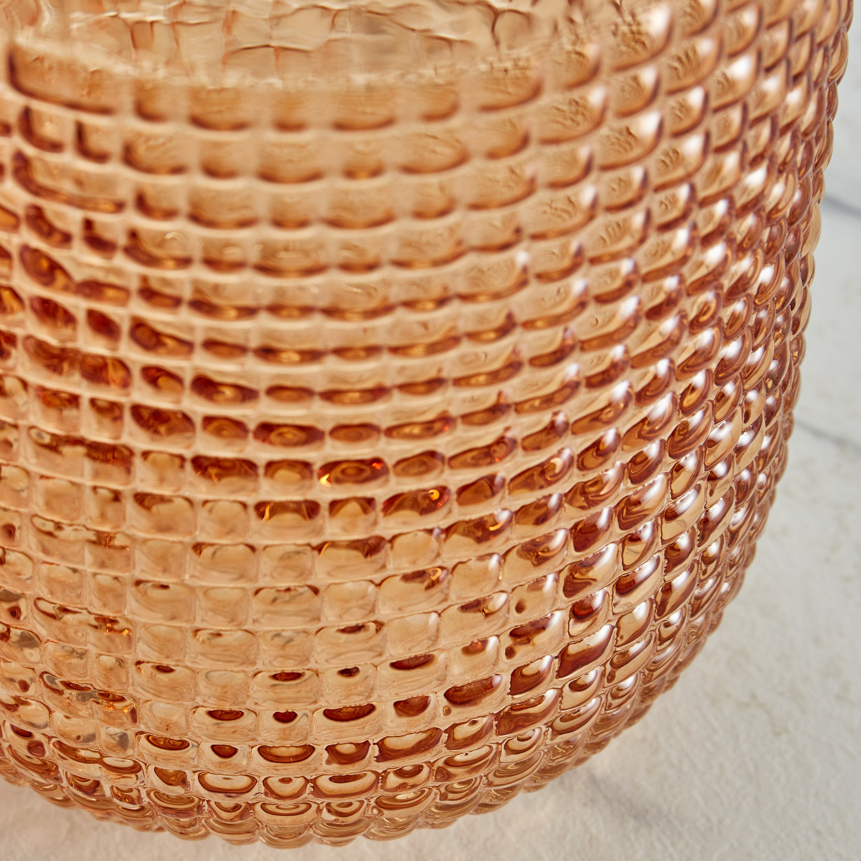 Mauve Glass Half Pixelated Vase - 30x9x7.5 cm-hbxbedroom-decorandaccessories-vases-image-3