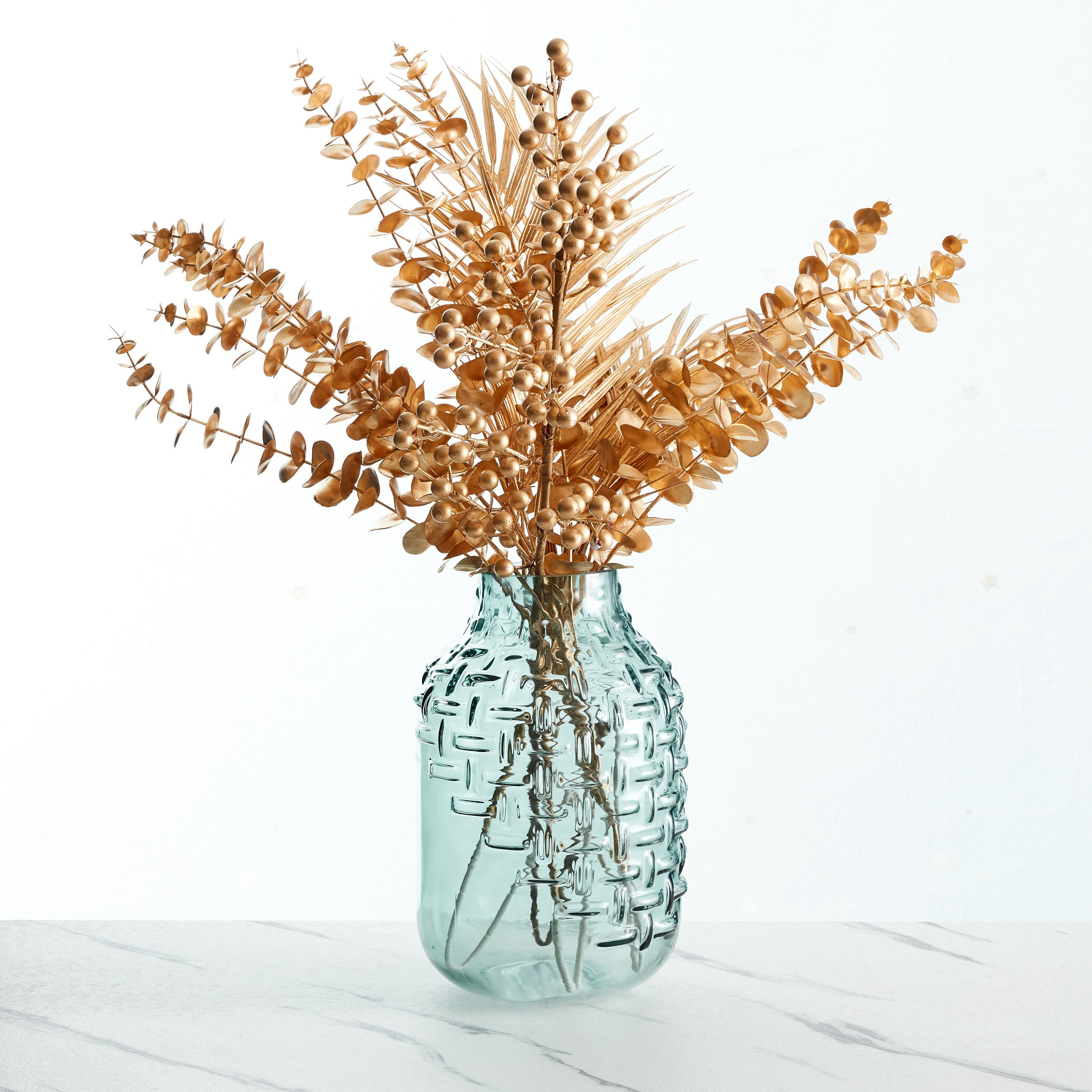 Mauve Glass Half Weaved Vase - 28x9.3x8 cm-hbxbedroom-decorandaccessories-vases-image-1