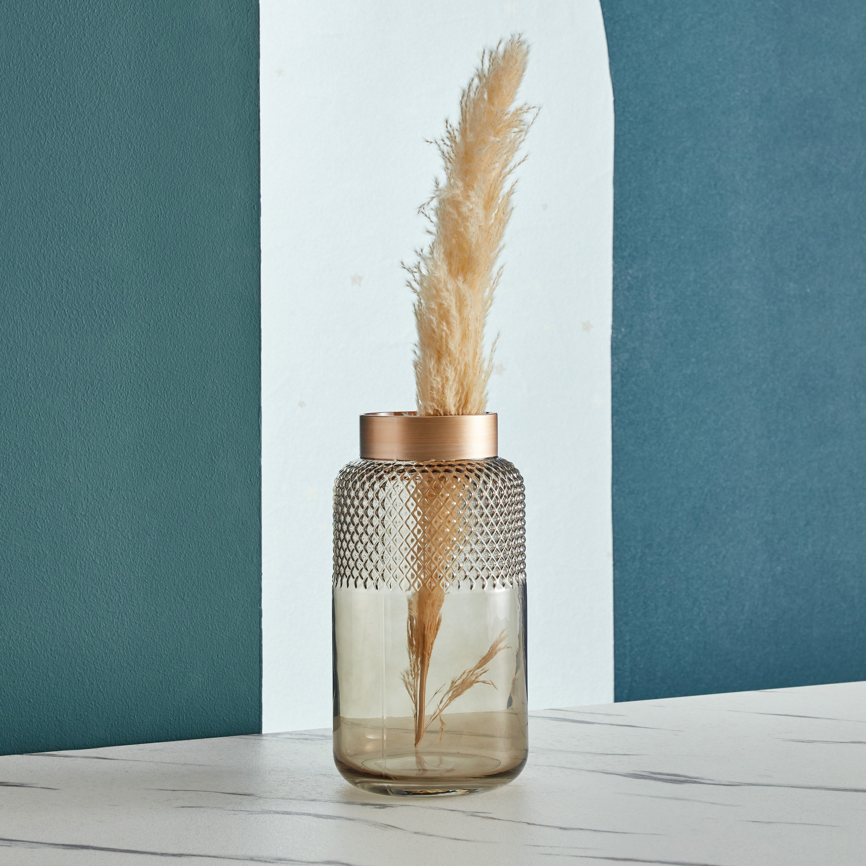 مزهرية زجاج من موف - 15x15x29 سم-hbxbedroom-decorandaccessories-vases-image-1