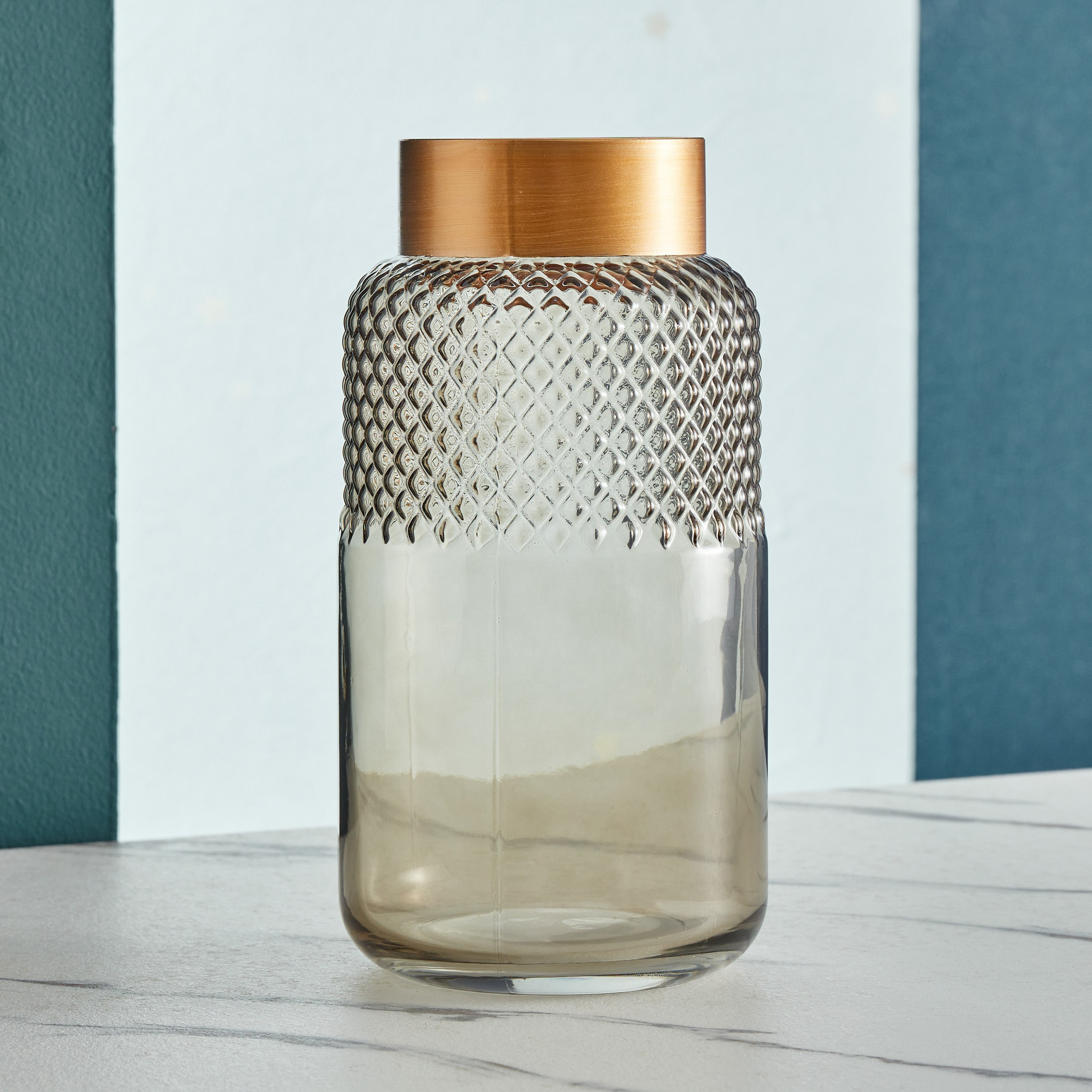 Mauve Glass Pixelated Vase - 23x7.3x8.5 cm-hbxbedroom-decorandaccessories-vases-image-2