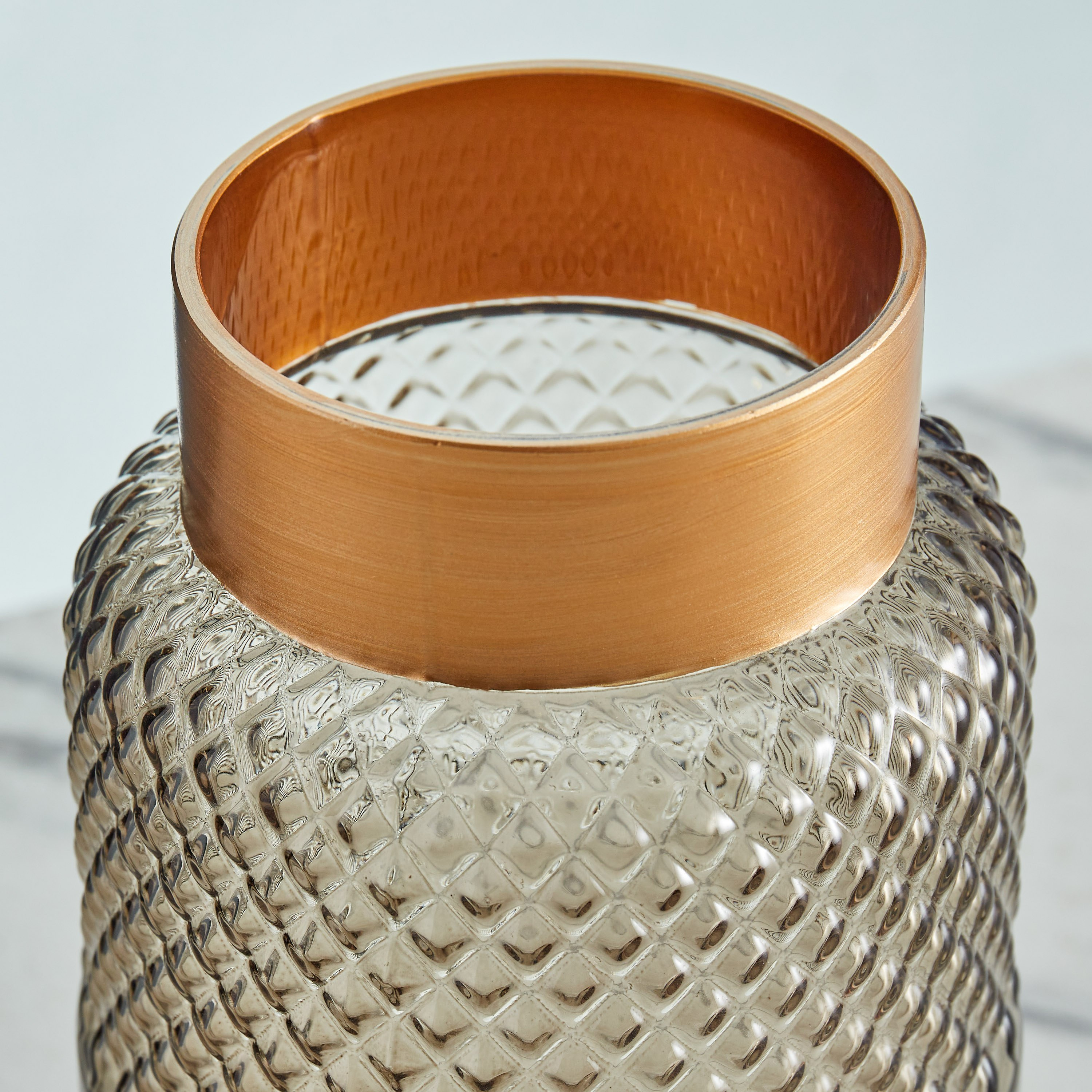 Mauve Glass Pixelated Vase - 23x7.3x8.5 cm-hbxbedroom-decorandaccessories-vases-image-3