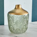 Mauve Glass Fern Leaf Textured Vase - 22x4x9 cm-Vases-thumbnail-1