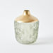 Mauve Glass Fern Leaf Textured Vase - 22x4x9 cm-Vases-thumbnail-4