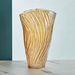 Mauve Glass Organic Ribbed Vase - 22x15x35 cm-Vases-thumbnailMobile-1