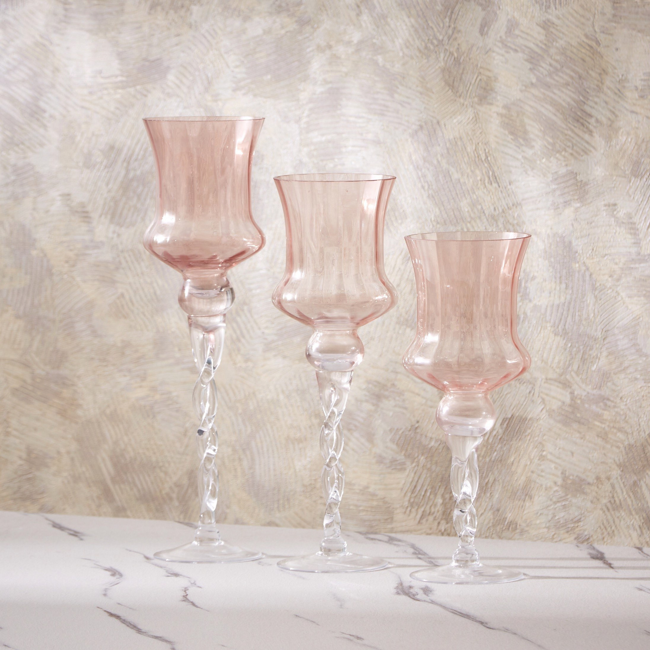 طقم حامل شموع زجاجي 3 قطع من فينتاج-hbxlivingroom-decorandaccessories-candleholders-image-1