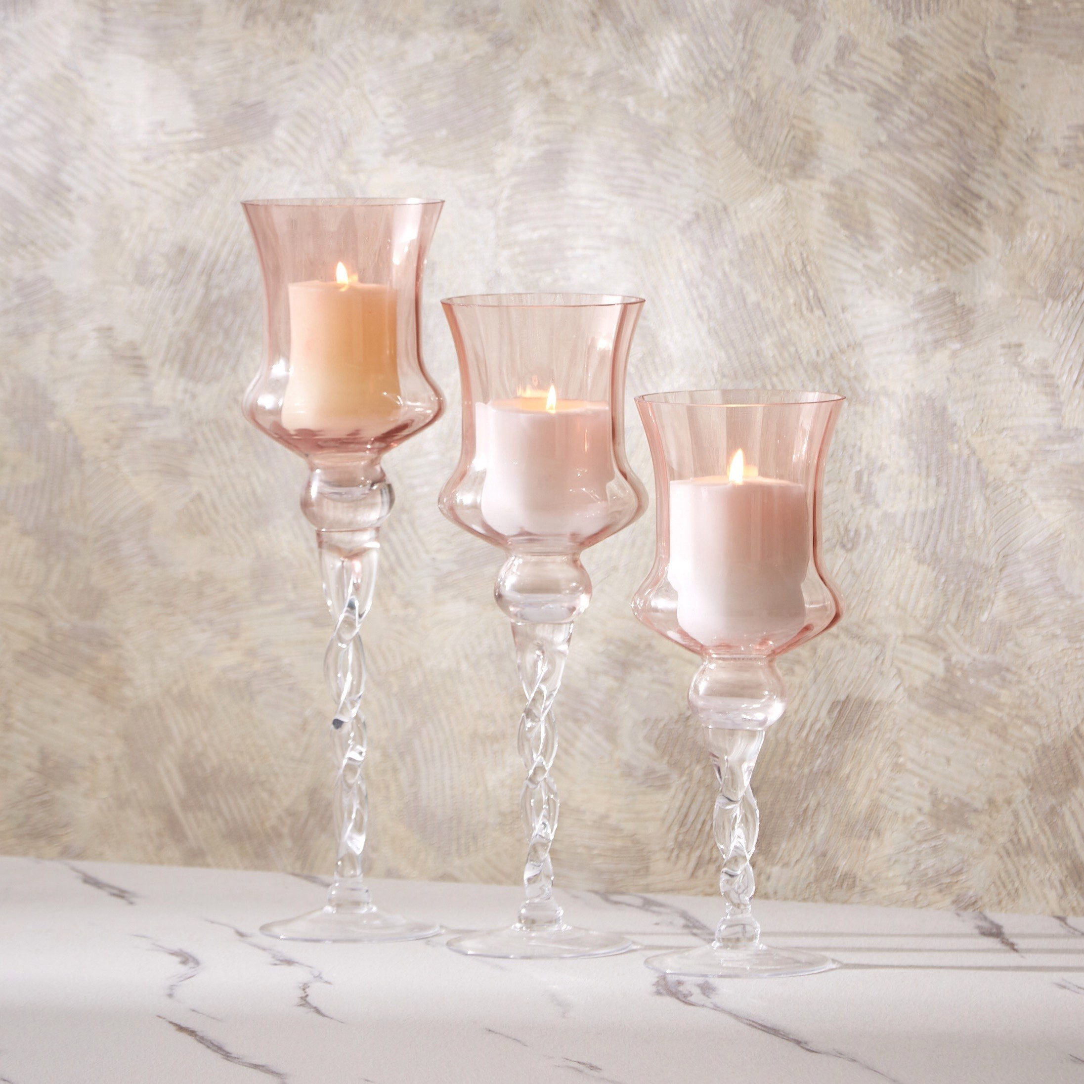 طقم حامل شموع زجاجي 3 قطع من فينتاج-hbxlivingroom-decorandaccessories-candleholders-image-2