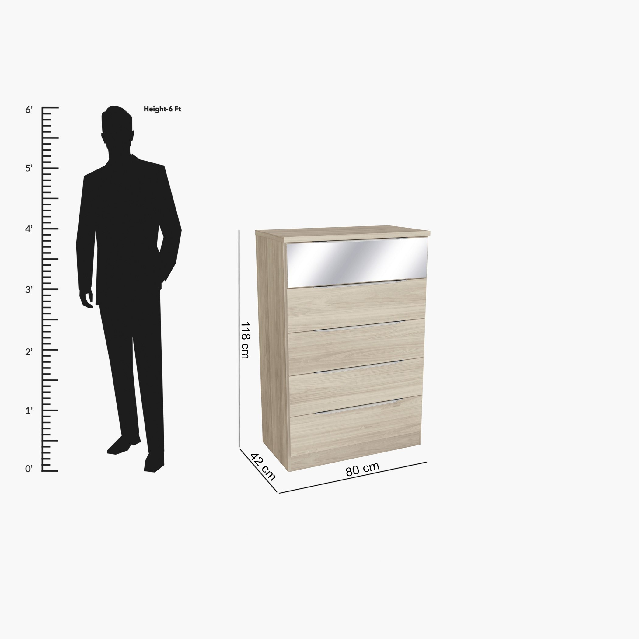 وحدة تخزين بـ5 أدراج - فلوريدا-hbxfurniture-dressersandchests-chestofdrawers-image-4