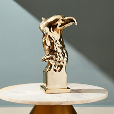 Duke Ceramic Eagle Bust Figurine - 15x15x32 cm