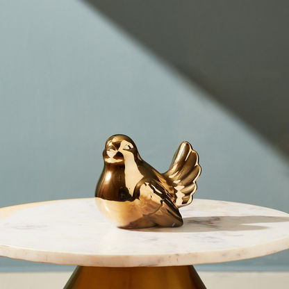 Duke Ceramic Bird Perking Accent - 17x11x14 cms