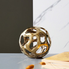 Topaz Ceramic Decorative Ball - 15x15x14 cms