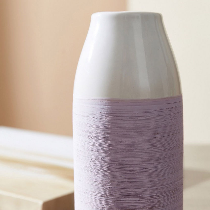 Topaz Ceramic Dual Tone Small Vase - 9x9x22 cm-Vases-image-3