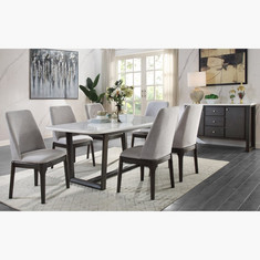 Madan 6-Seater Marble Top Dining Set