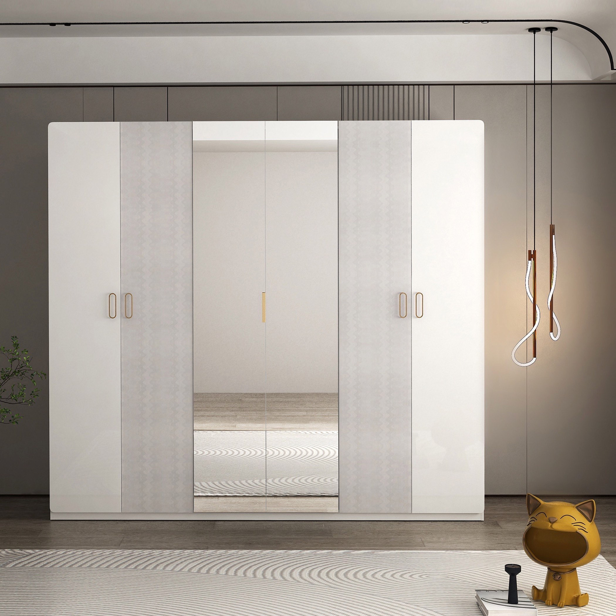 خزانة ملابس بـ6 أبواب ومرآتين من أناليزا-hbxfurniture-wardrobes-image-1