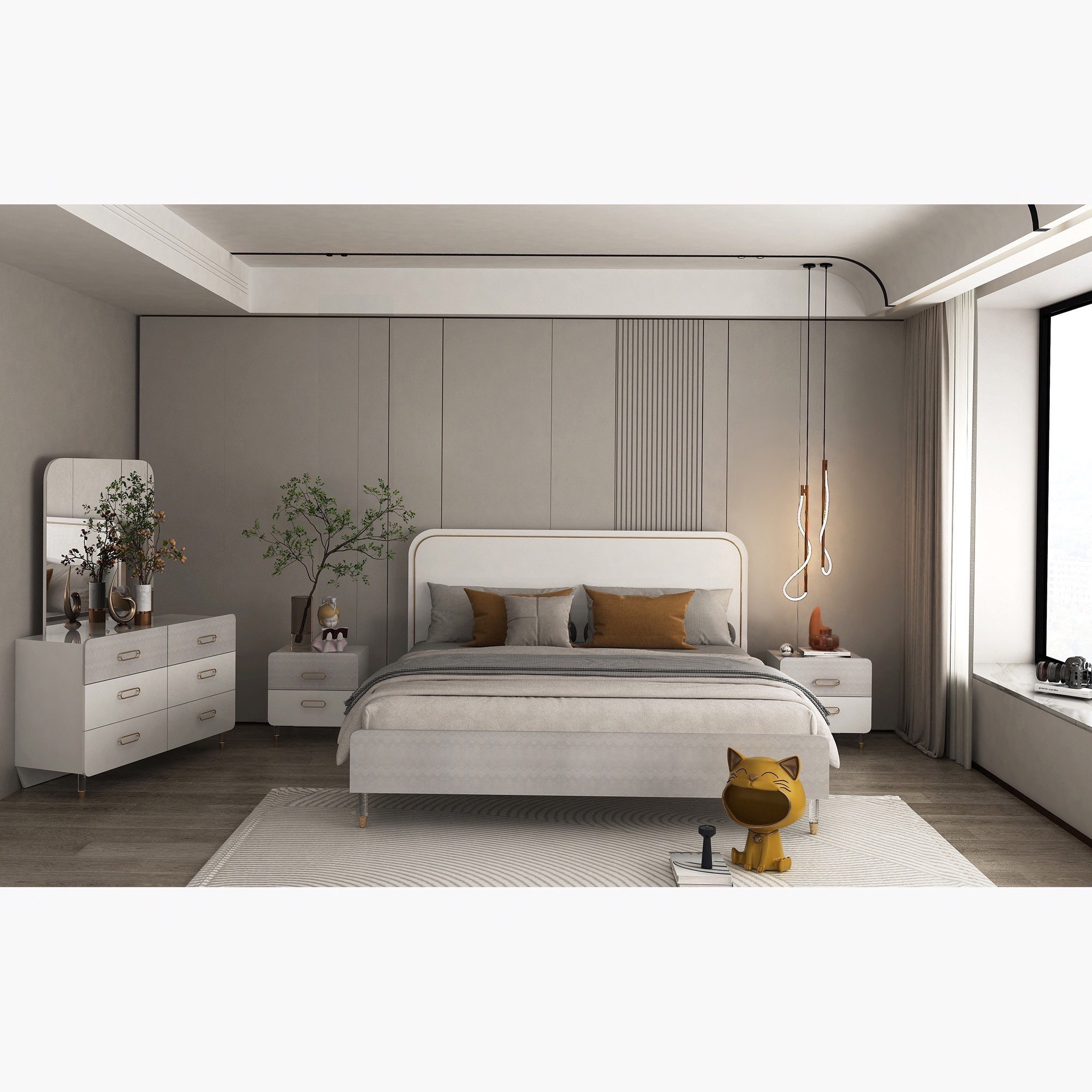 طقم غرفة نوم سوبر كينج 5 قطع من أناليسا - 200x200 سم-hbxbedroom-bedsandbedsets-bedroomsets-superking-image-1