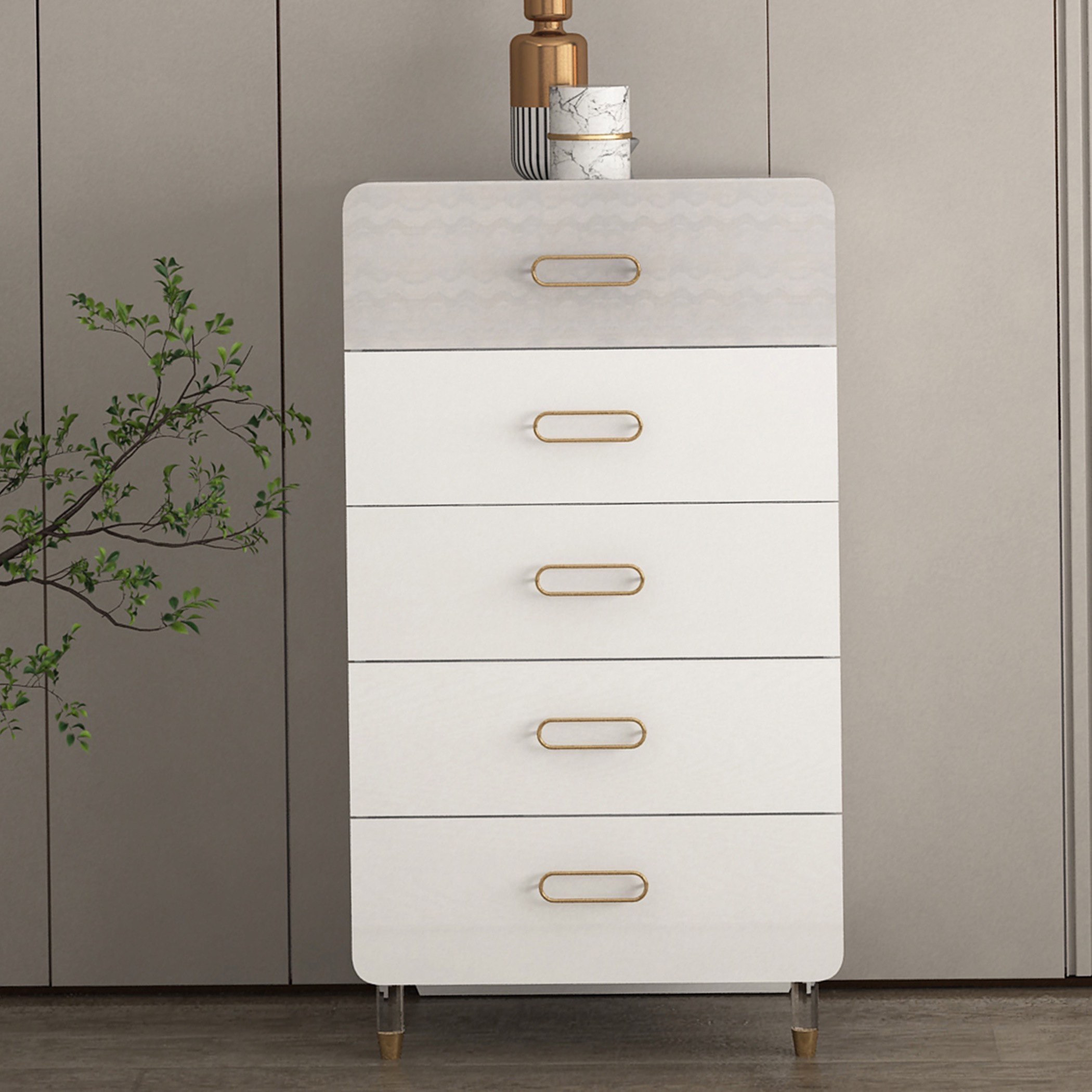 وحدة تخزين بـ5 أدراج من أناليزا-hbxfurniture-dressersandchests-chestofdrawers-image-1