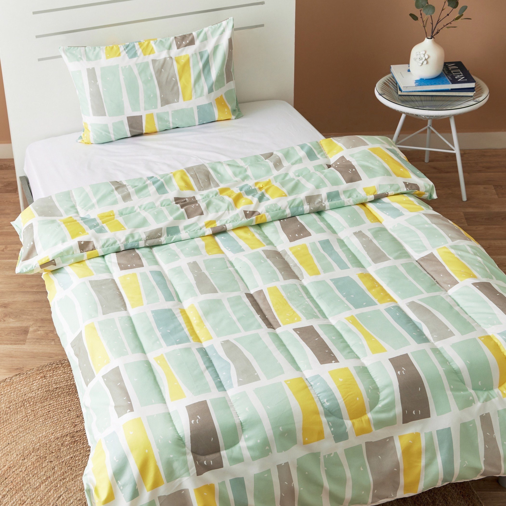 طقم لحاف ألياف دقيقة مزدوج بطبعات قطعتين من أونتاريو جيل - 160x220 سم-hbxhomeware-hbxdecorandfurnishings-image-4