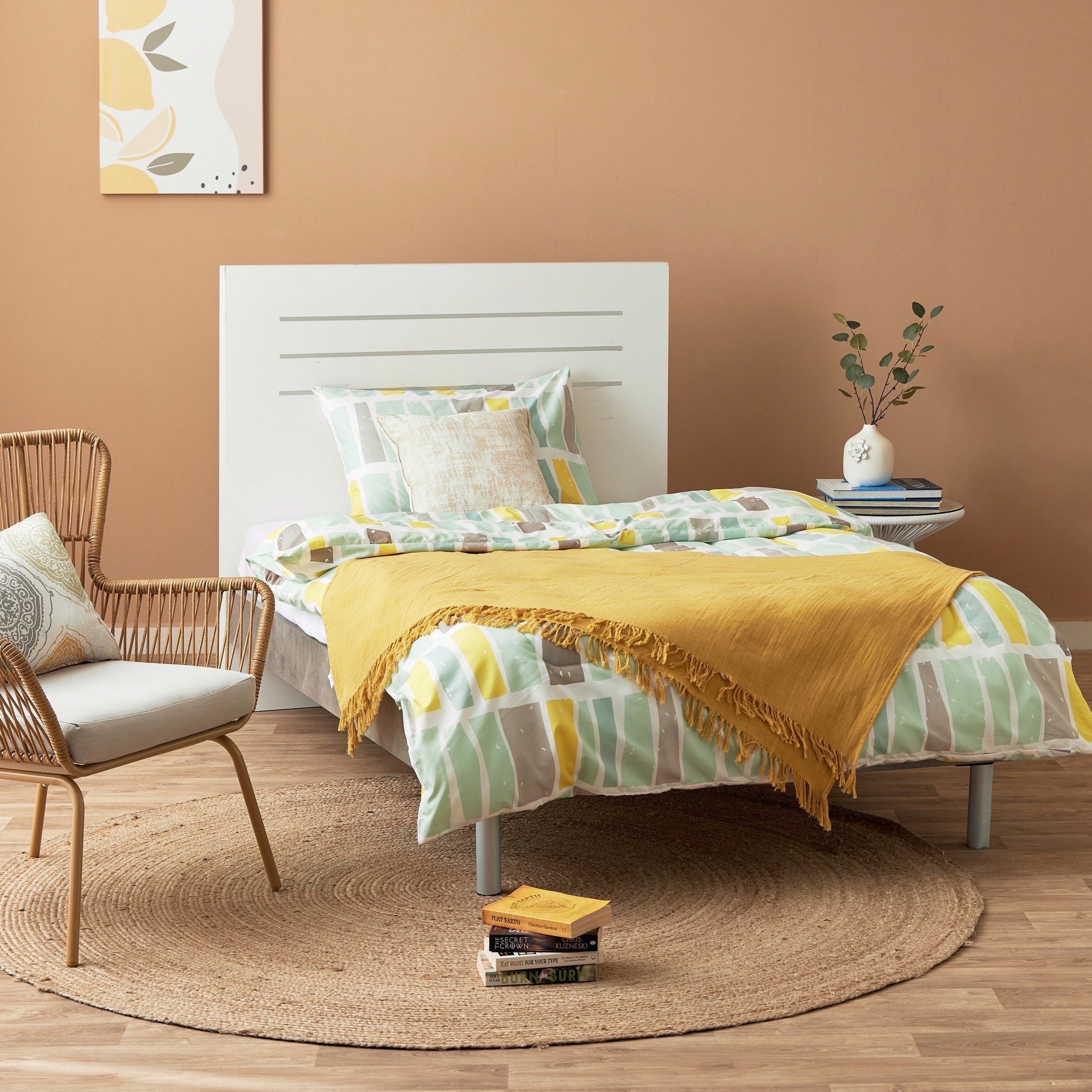 طقم لحاف ألياف دقيقة مزدوج بطبعات قطعتين من أونتاريو جيل - 160x220 سم-hbxhomeware-hbxdecorandfurnishings-image-6