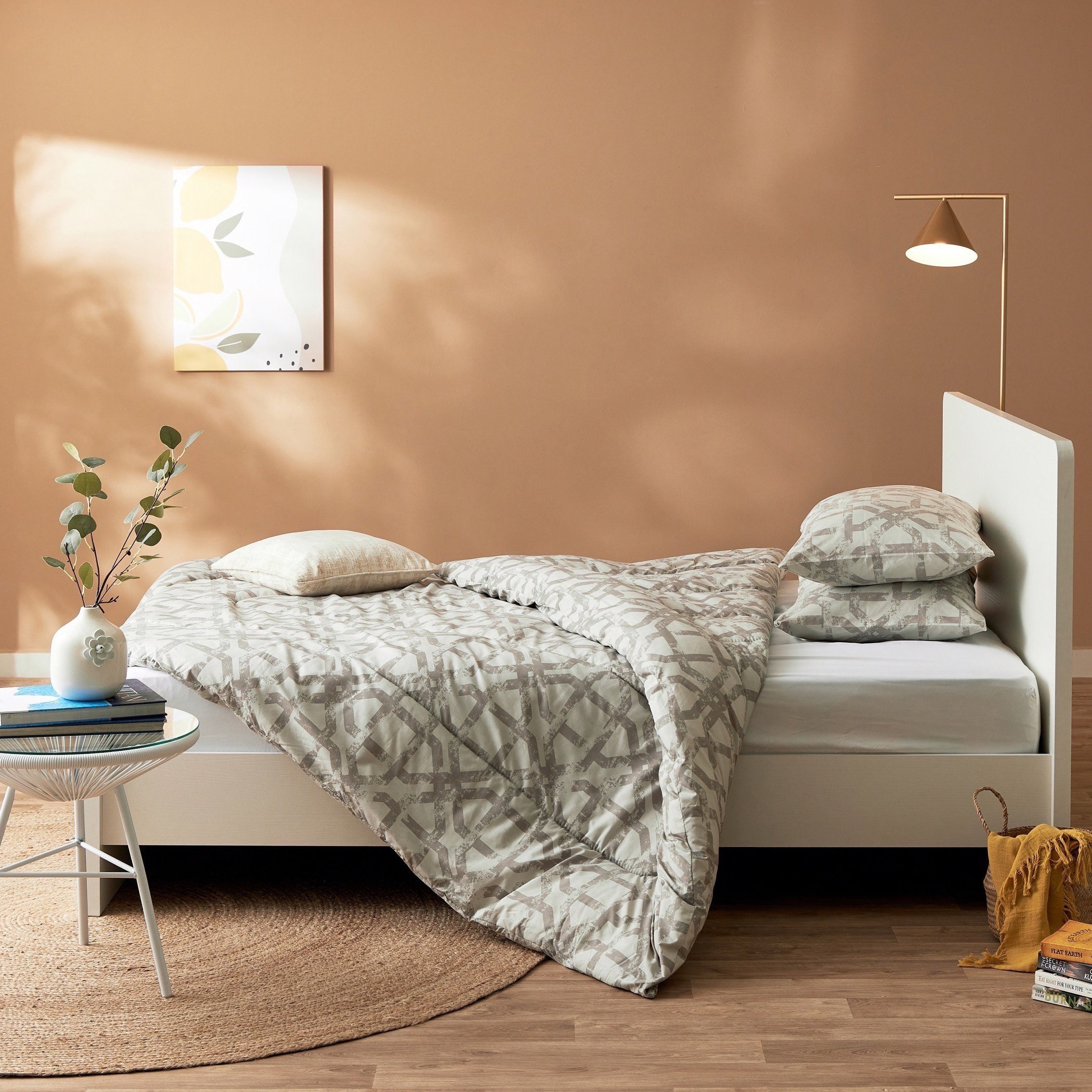 طقم لحاف ألياف دقيقة كينج بطبعات 3 قطع من أونتاريو جاستن - 220x240 سم-hbxhomeware-hbxdecorandfurnishings-image-6