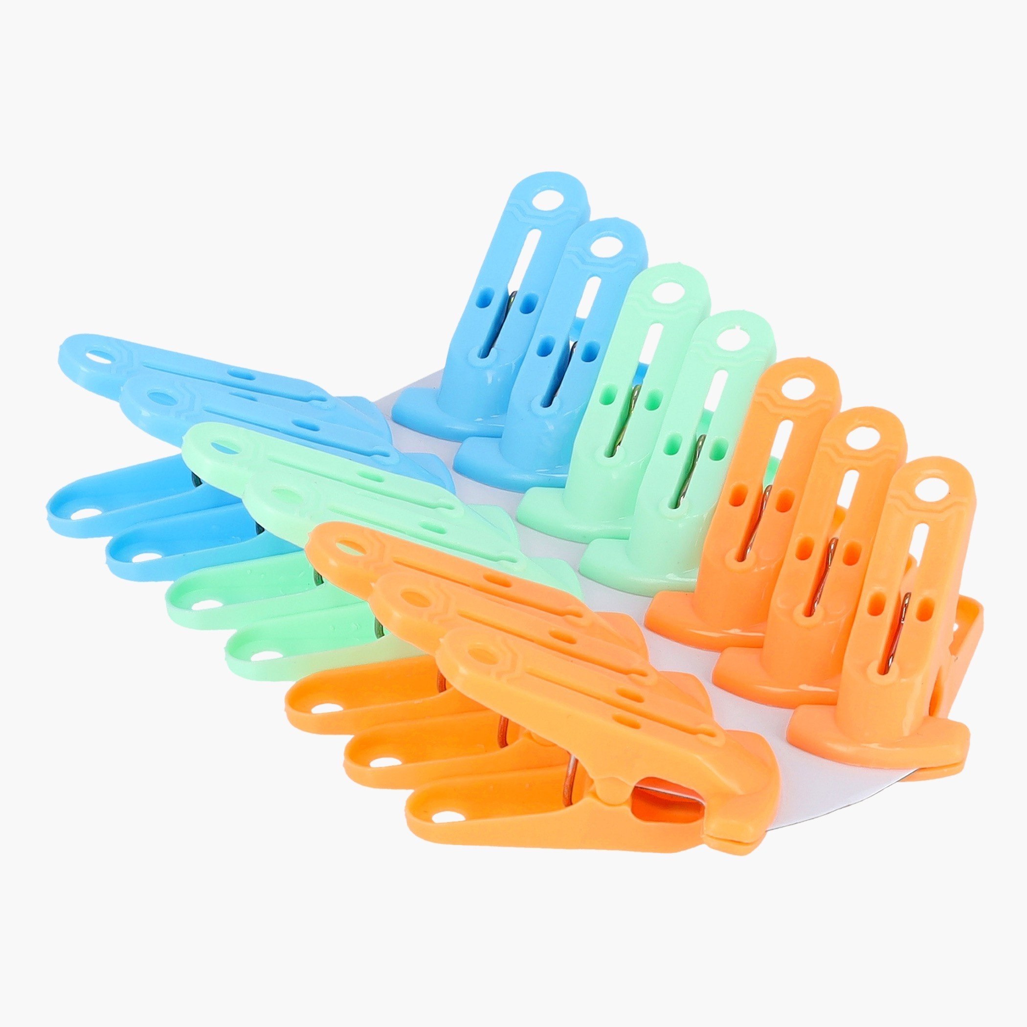 طقم مشابك ملابس بلاستيك 14 قطعة رويال-hbxhomeware-bathandlaundry-clothesdryingracks-image-1