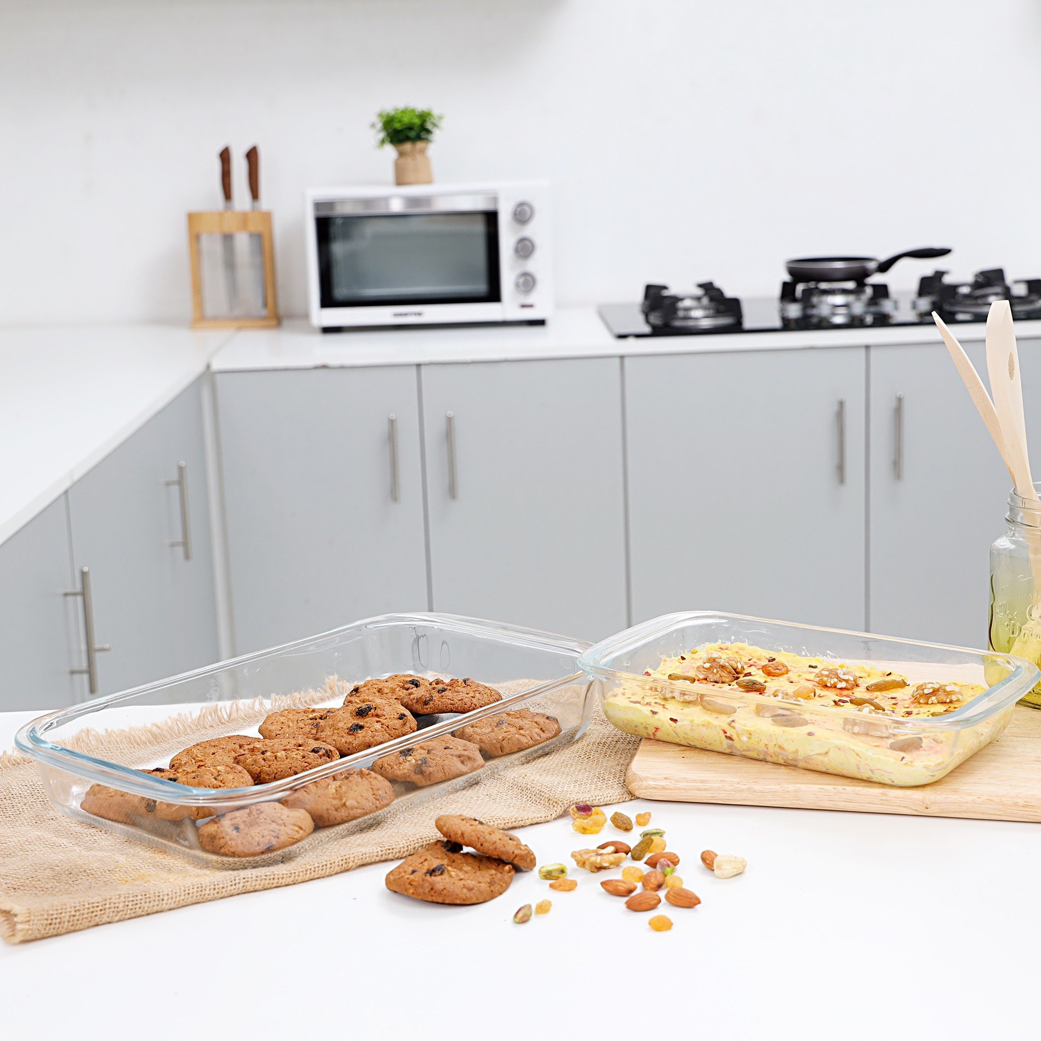 طقم صحون خبز زجاجية قطعتان من رويال-hbxkitchen-bakeware-image-1