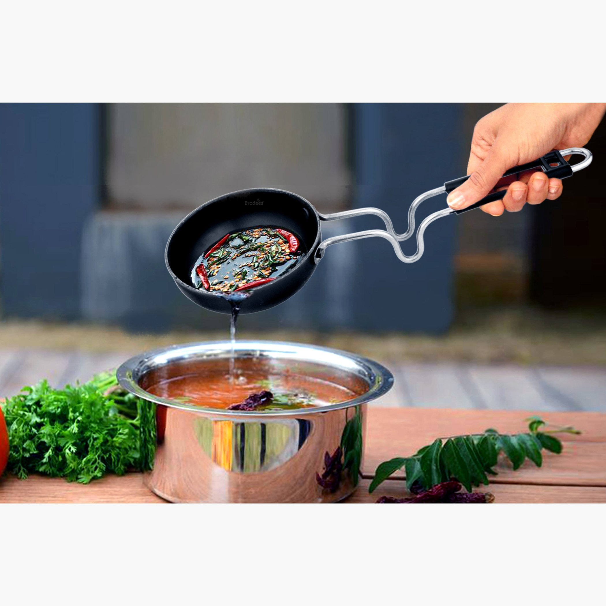 Ferric Wrought Iron Tempering Pan - 11.5 cm-hbxkitchen-kitchenware-foodpreparation-image-1
