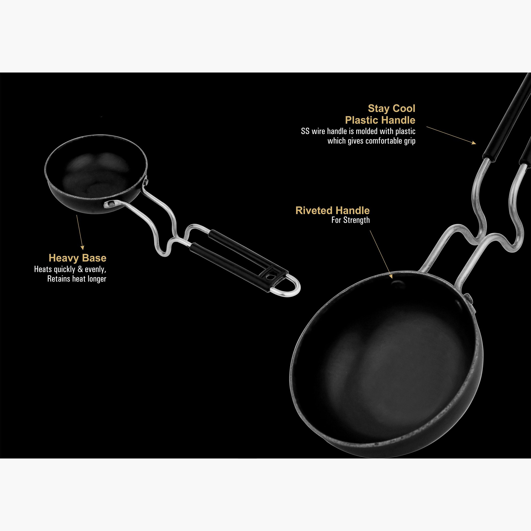Ferric Wrought Iron Tempering Pan - 11.5 cm-hbxkitchen-kitchenware-foodpreparation-image-2