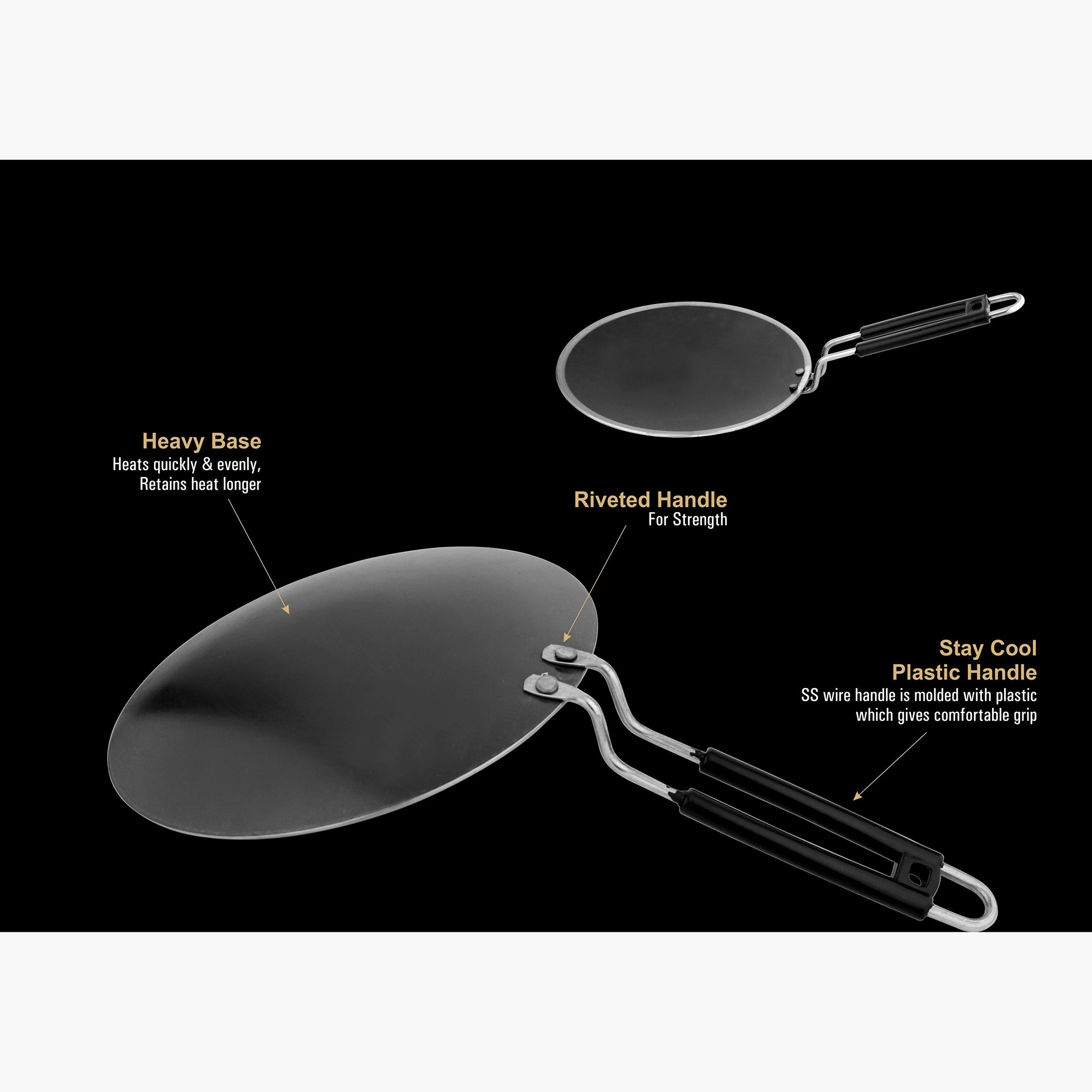مقلاة تاوا مقعّرة من الحديد المطاوع من فيريك - 25 سم-hbxkitchen-kitchenware-foodpreparation-image-2
