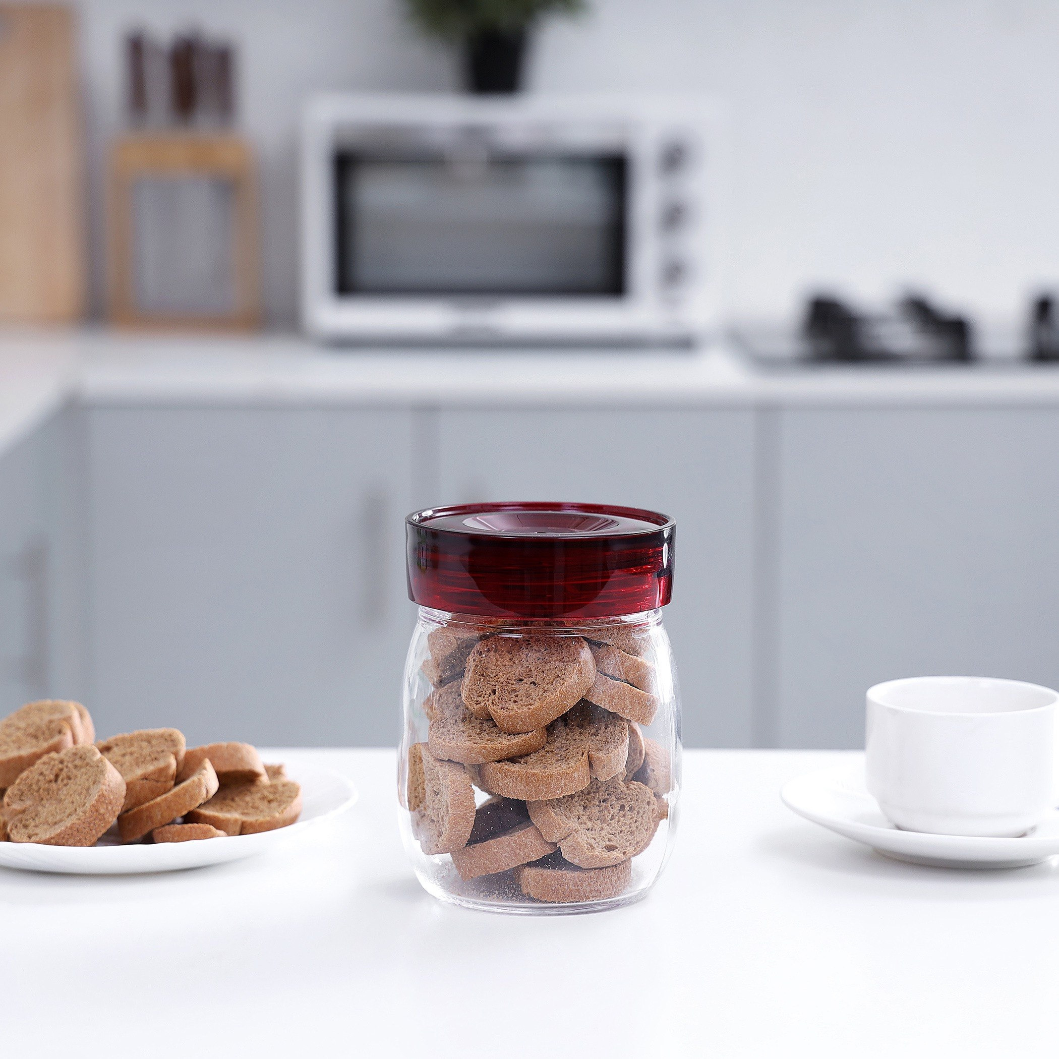 Royal Round Airproof Glass Canister - 800 ml-hbxhomeware-hbxkitchen-image-1
