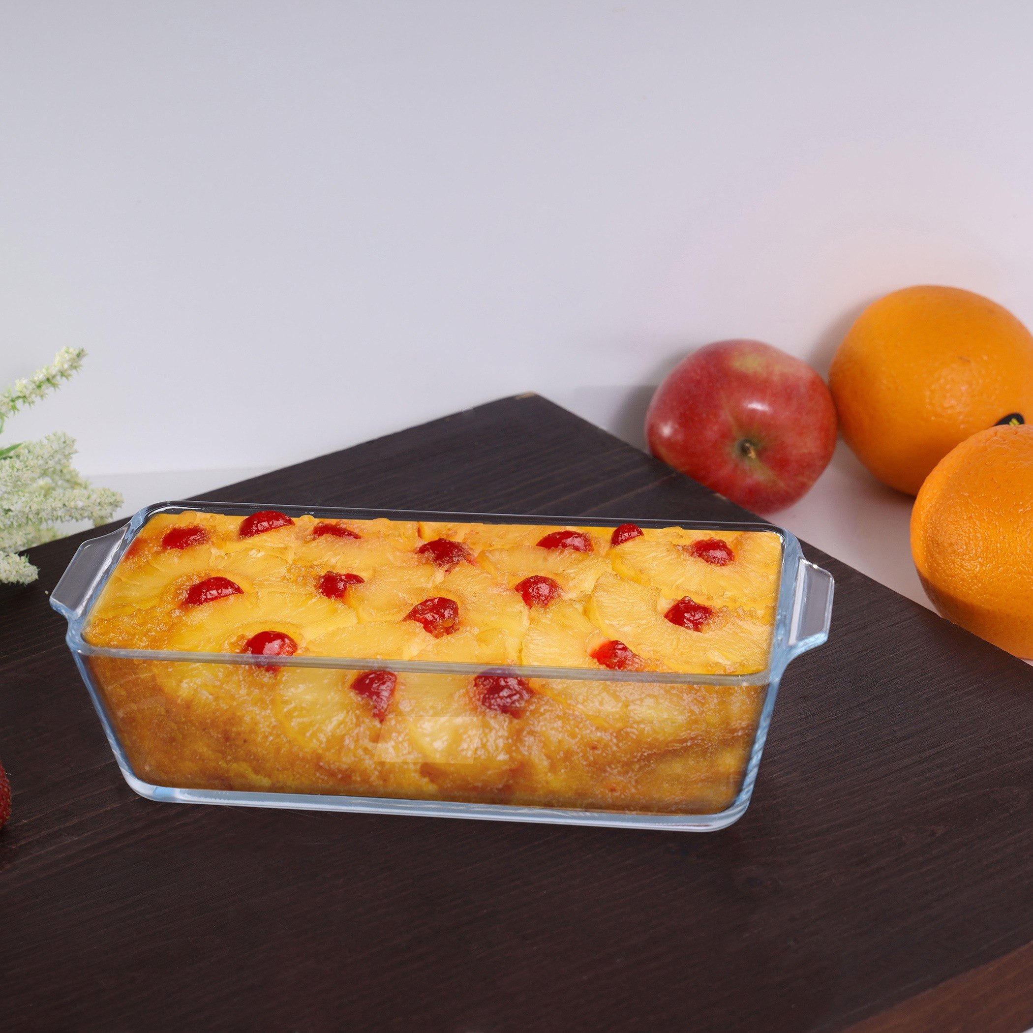 صحن خبز زجاجي مستطيل من رويال - 800 مل-hbxkitchen-bakeware-image-3