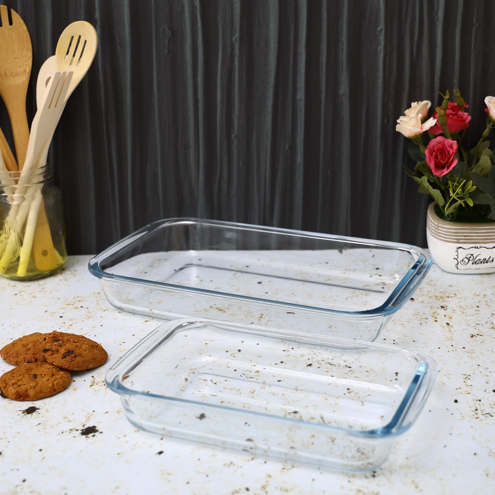 طقم صحن خبز زجاجي مستطيلي من رويال - 3 قطع-hbxkitchen-bakeware-image-4
