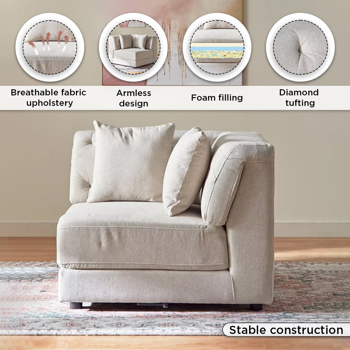 Emotion 1-Seater Fabric Corner Sofa with 2 Cushions-hbxfurniture-livingroom-sofasandsofasets-image-6