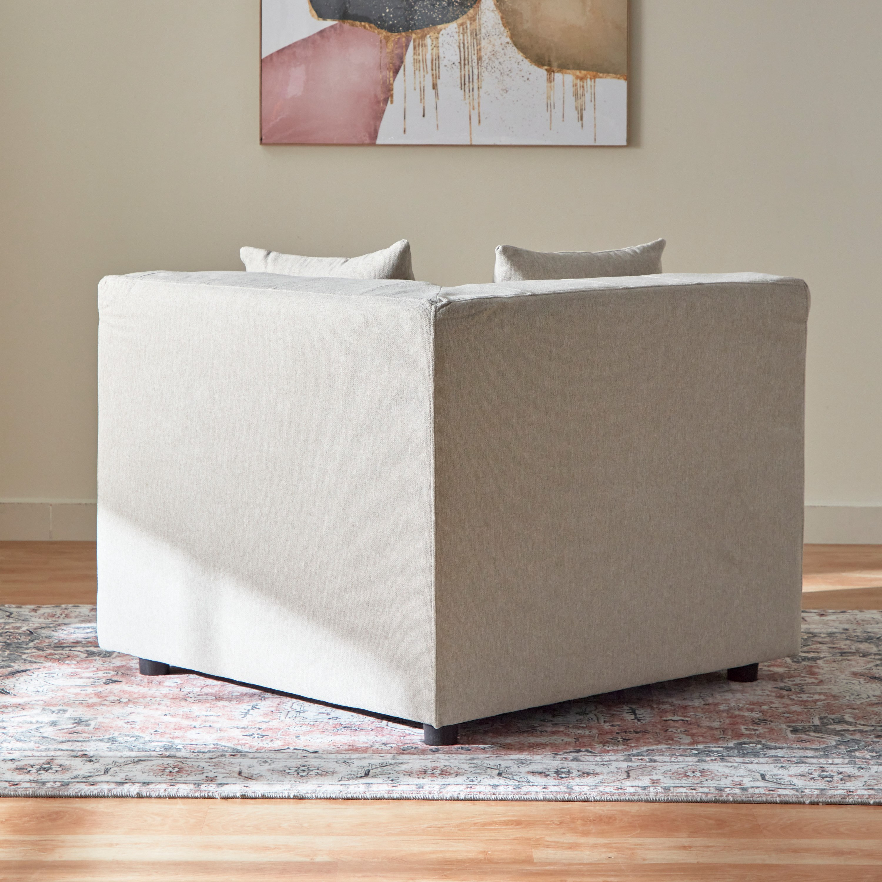Emotion 1-Seater Fabric Corner Sofa with 2 Cushions-hbxfurniture-livingroom-sofasandsofasets-image-4