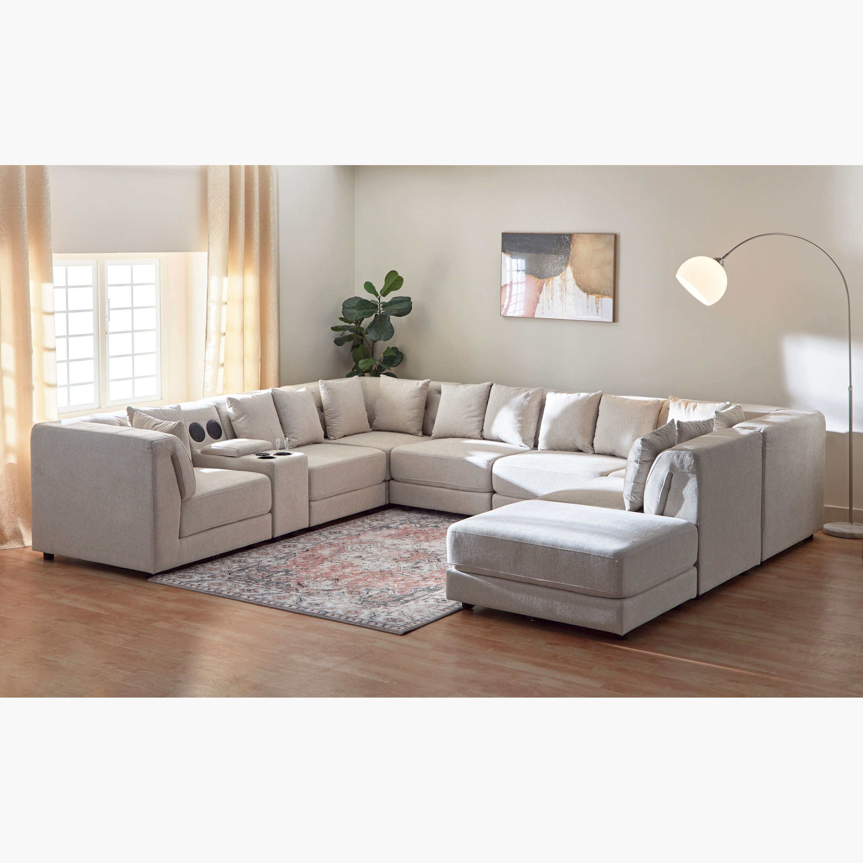 Emotion 1-Seater Fabric Corner Sofa with 2 Cushions-hbxfurniture-livingroom-sofasandsofasets-image-12