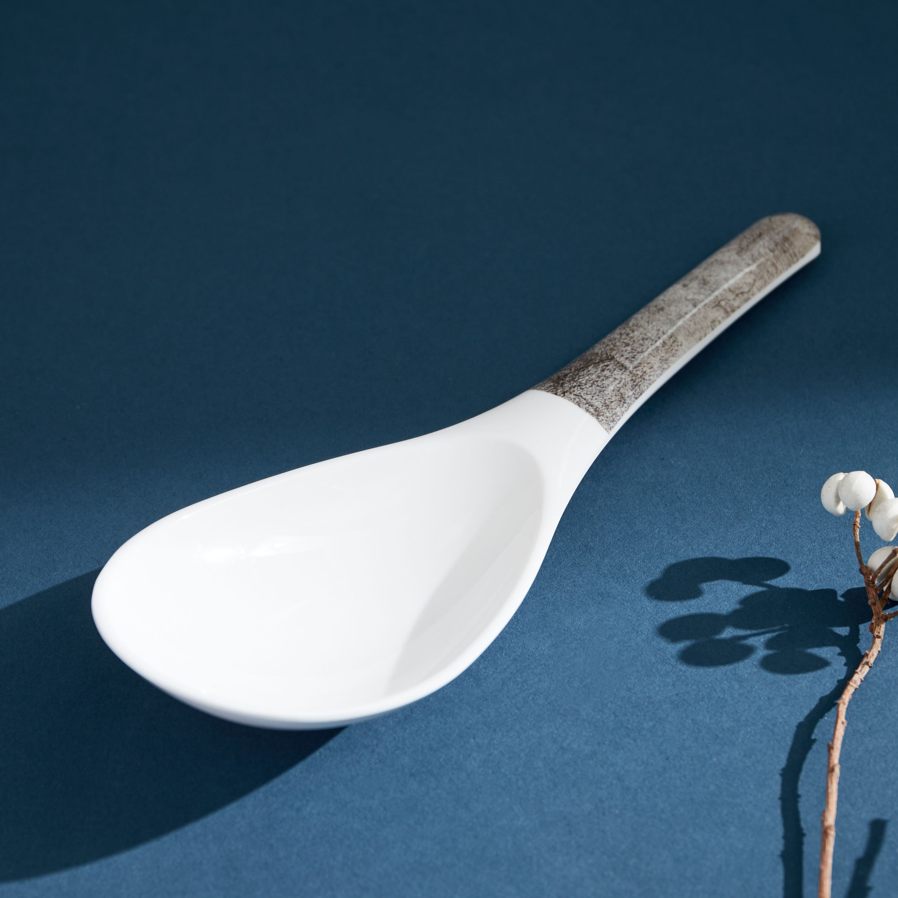 Rustic Serving Spoon - 20 cm-hbxdecorandfurnishings-tabletop-serveware-image-1