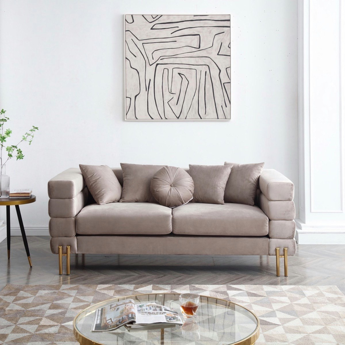 كنبة مخملية مقعدين مع 5 وسائد من جوديث-hbxlivingroom-sofasandarmchairs-sofas-image-2