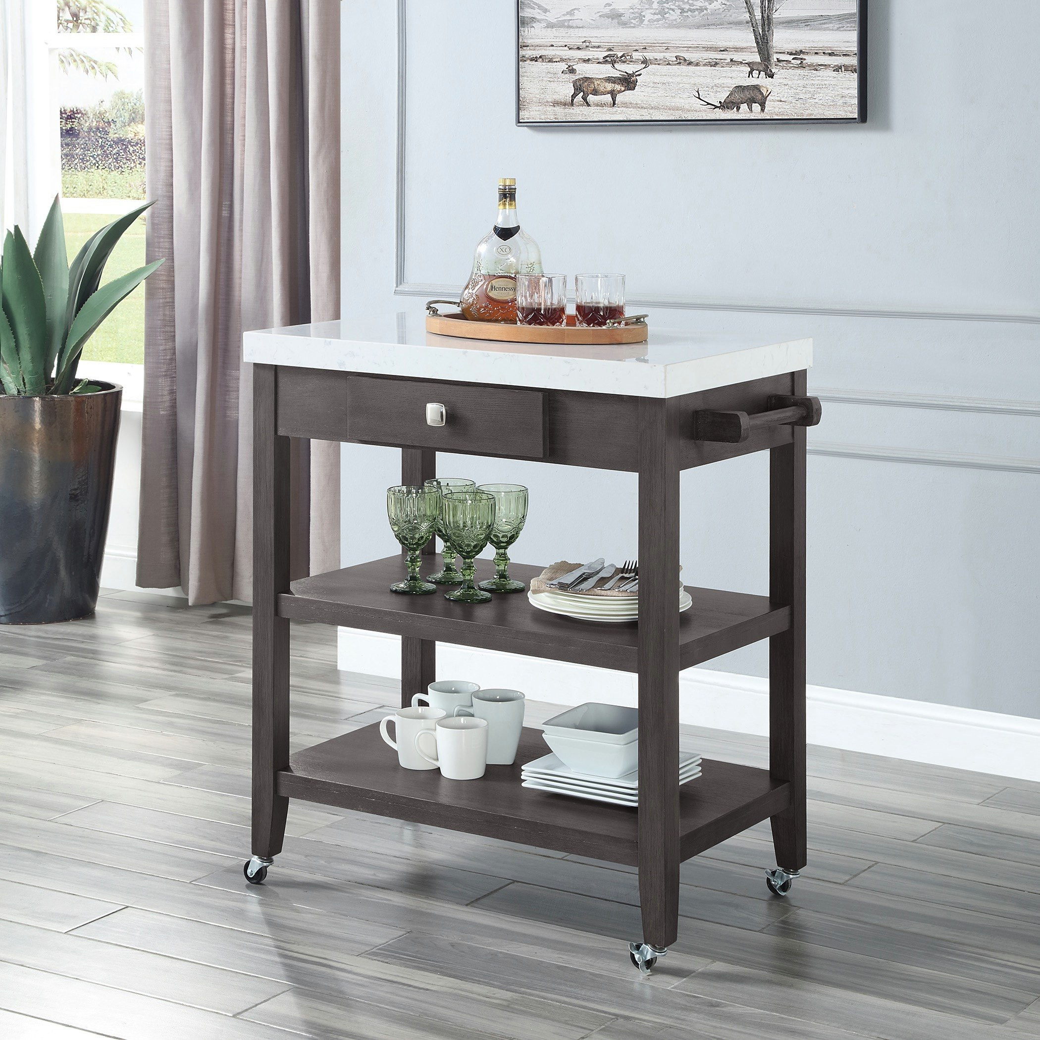عربة ضيافة بسطح رخام من أرلينجتون-hbxlivingroom-tablesandstands-servingtrolleys-image-1